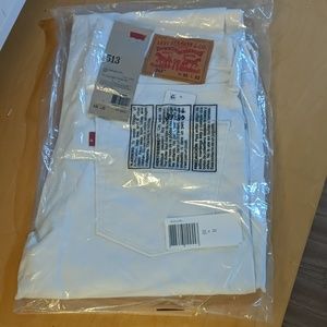 Levi 513 slim straight mens jeans white